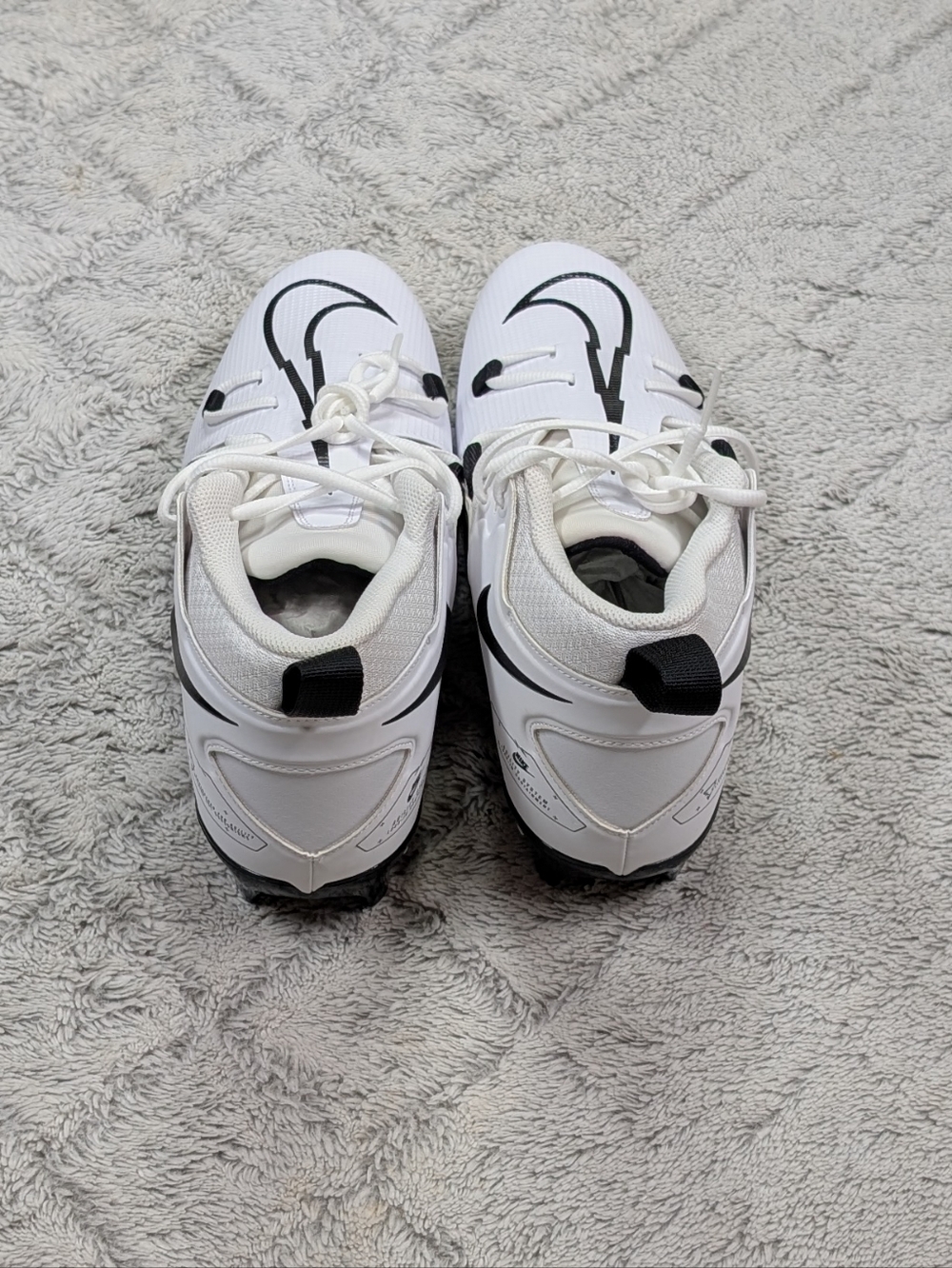 Nike Alpha Menace Pro 3 White Black Football Cleats Mens Size 10 CT6649-100 NEW - Picture 4 of 6